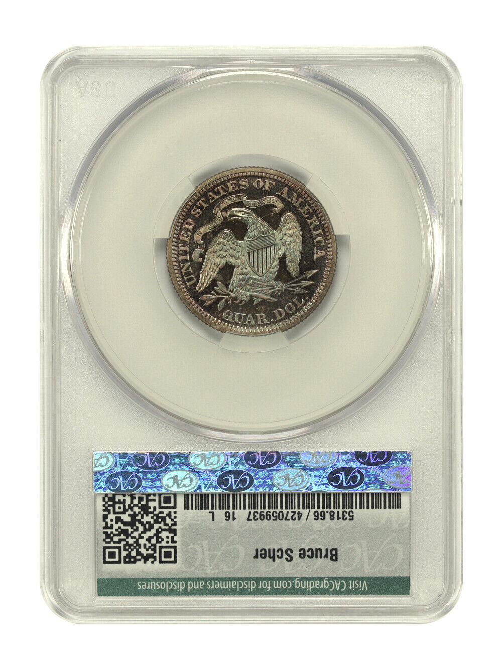 1870 25C CACG PR66 ex: D.L. Hansen - Liberty Seated Quarter