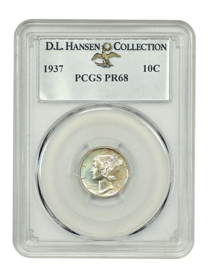 1937 10C PCGS PR68 ex: D.L. Hansen