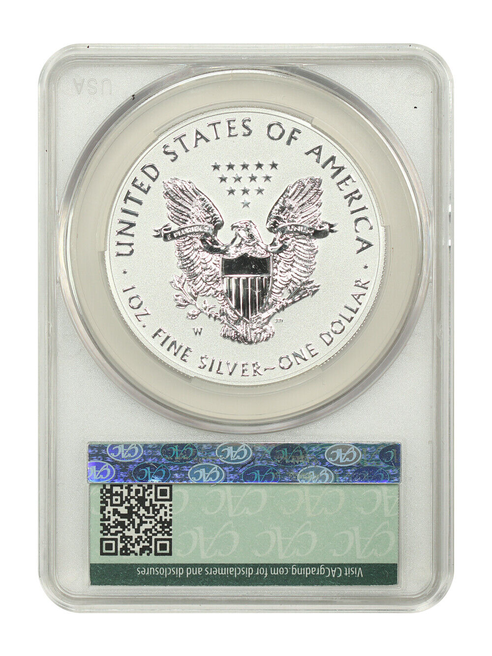 2021-W $1 Silver Eagle CACG PR69 (Reverse Proof, Type 1) - Silver Eagles