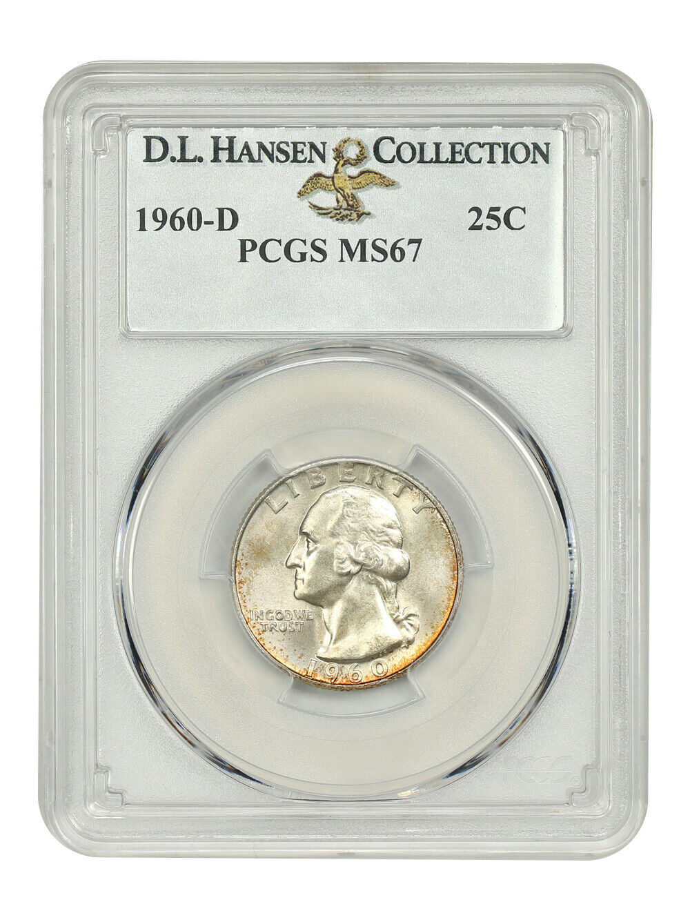 1960-D 25C PCGS MS67 ex: D.L. Hansen - Washington Quarter