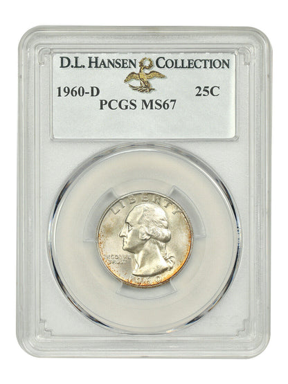 1960-D 25C PCGS MS67 ex: D.L. Hansen - Washington Quarter