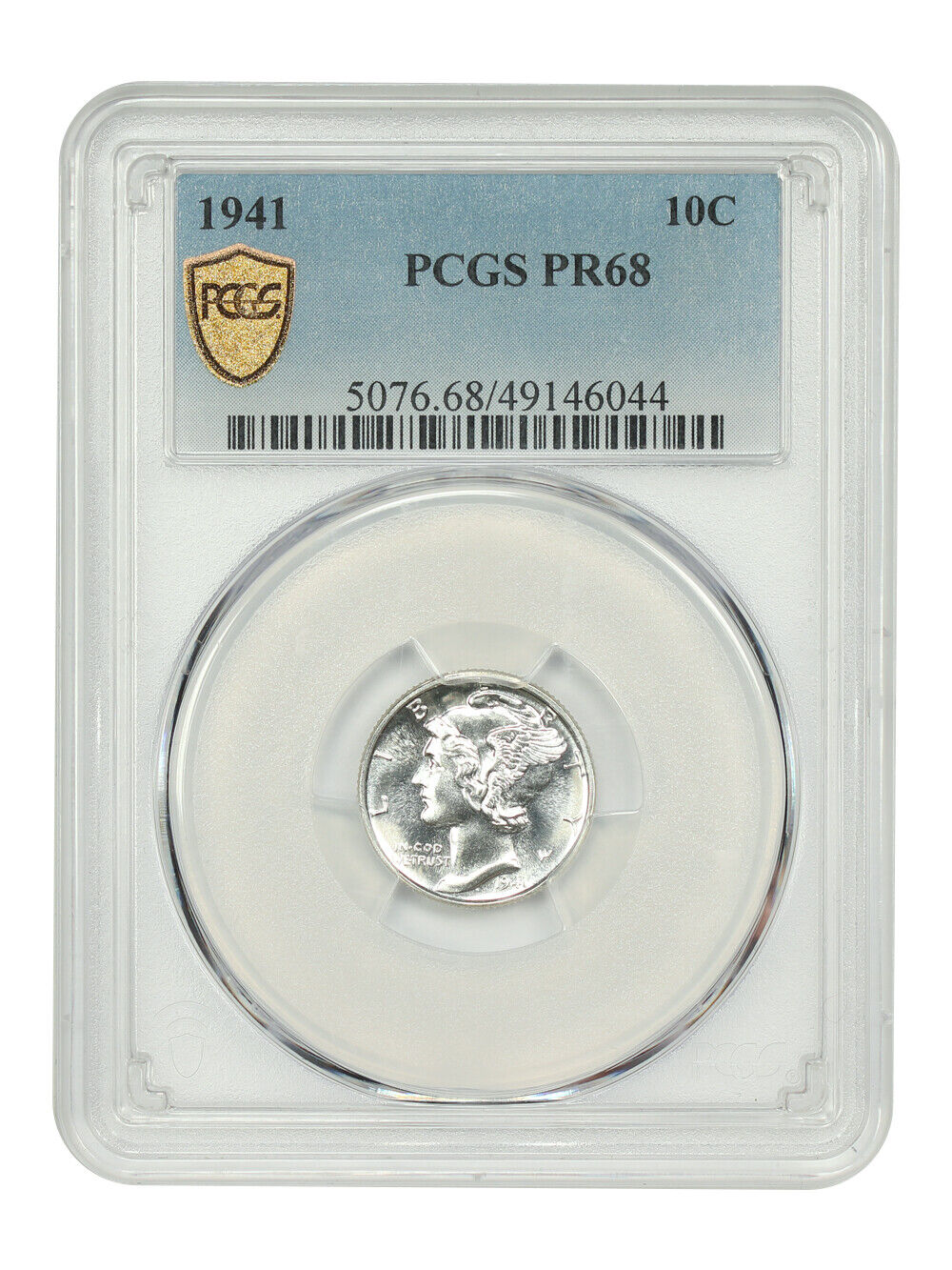 1941 10C PCGS PR68 - Mercury Dime