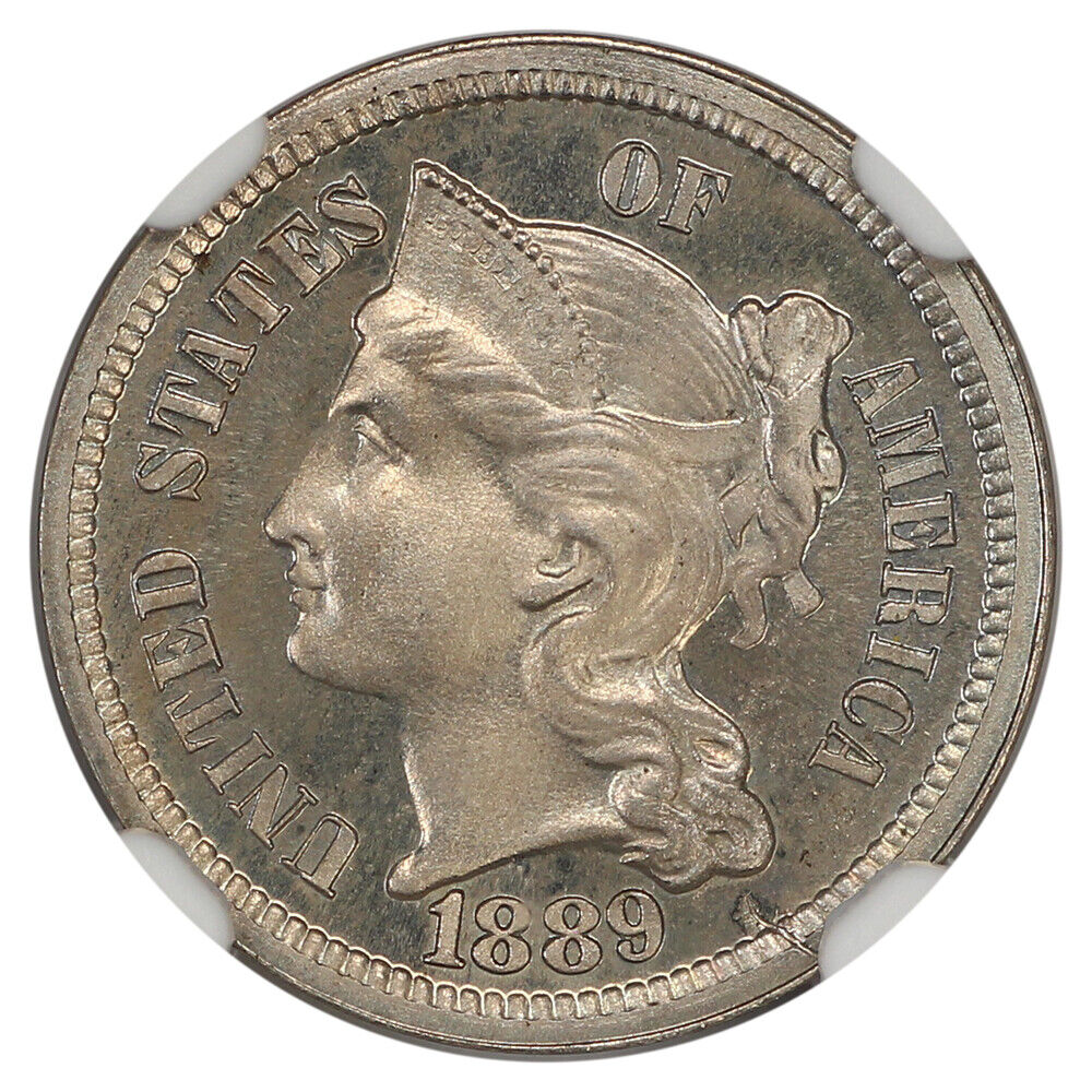 1889 3CN NGC PR67 - Three Cent Nickel