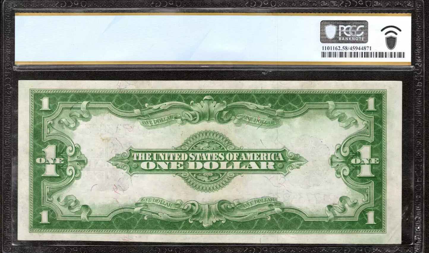 1923 $1 SILVER CERTIFICATE STAR NOTE FR.238* WOODS WHITE PCGS 58 CHOICE AU (893D