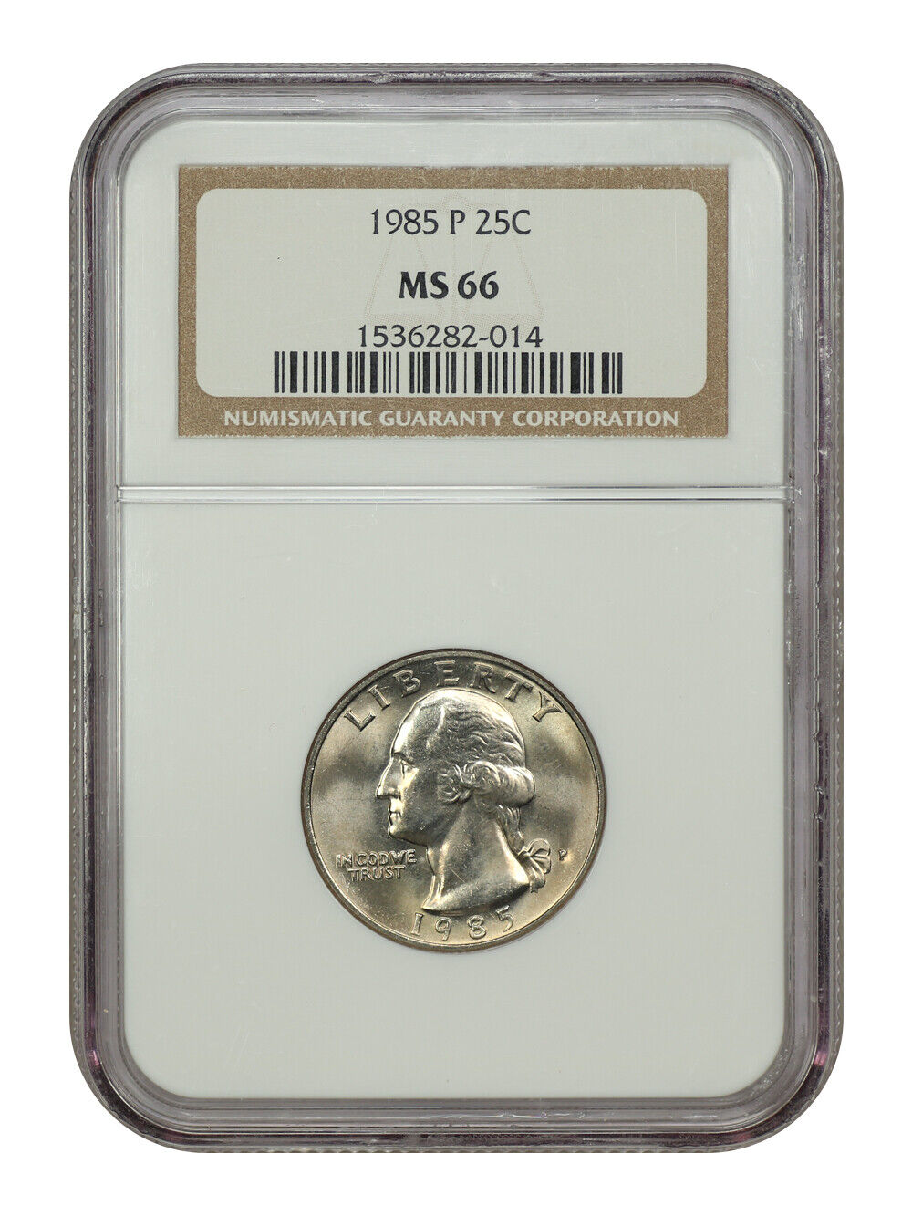 1985-P 25C NGC MS66 - Washington Quarter