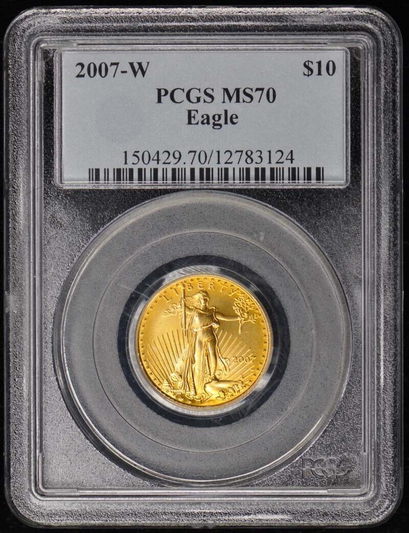 2007-W $5-$50 Gold Eagle 4 Coin Set PCGS MS70