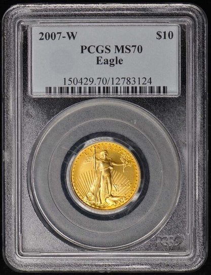 2007-W $5-$50 Gold Eagle 4 Coin Set PCGS MS70