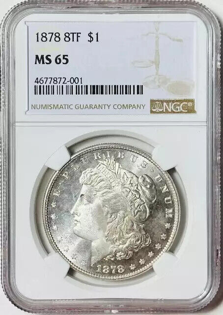 1878 P Morgan Silver Dollar NGC MS-65 8TF Premium Quality!