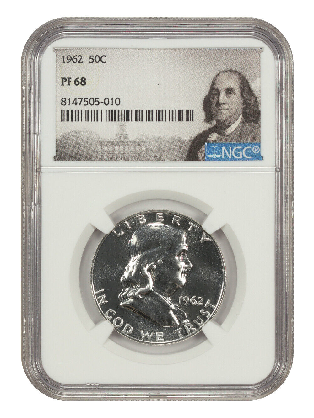 1962 50C NGC PR68 - Franklin Half Dollar