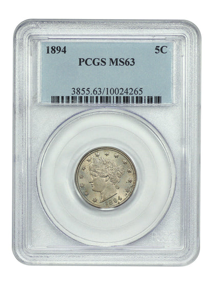 1894 5C PCGS MS63 - Liberty Nickel