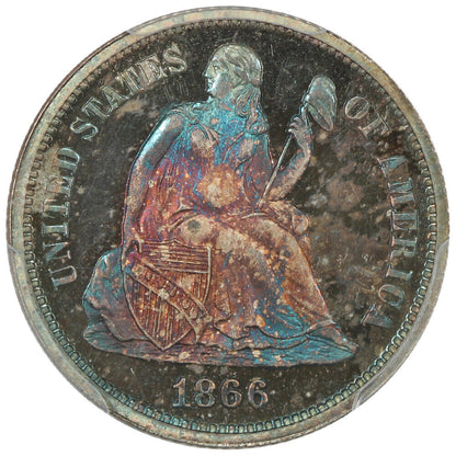 1866 10C PCGS PR67 ex: D.L. Hansen - Liberty Seated Dime