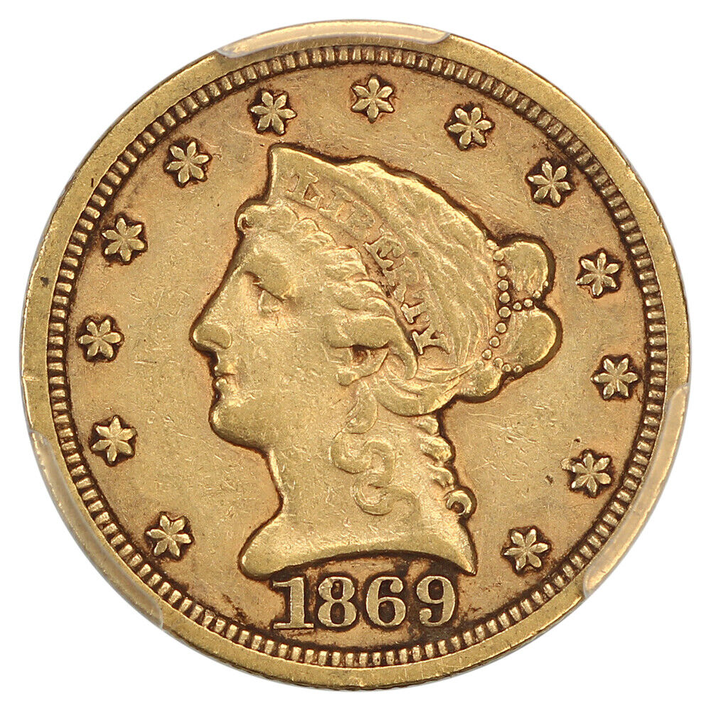 1869-S $2.50 PCGS XF45 - Liberty Head $2.5