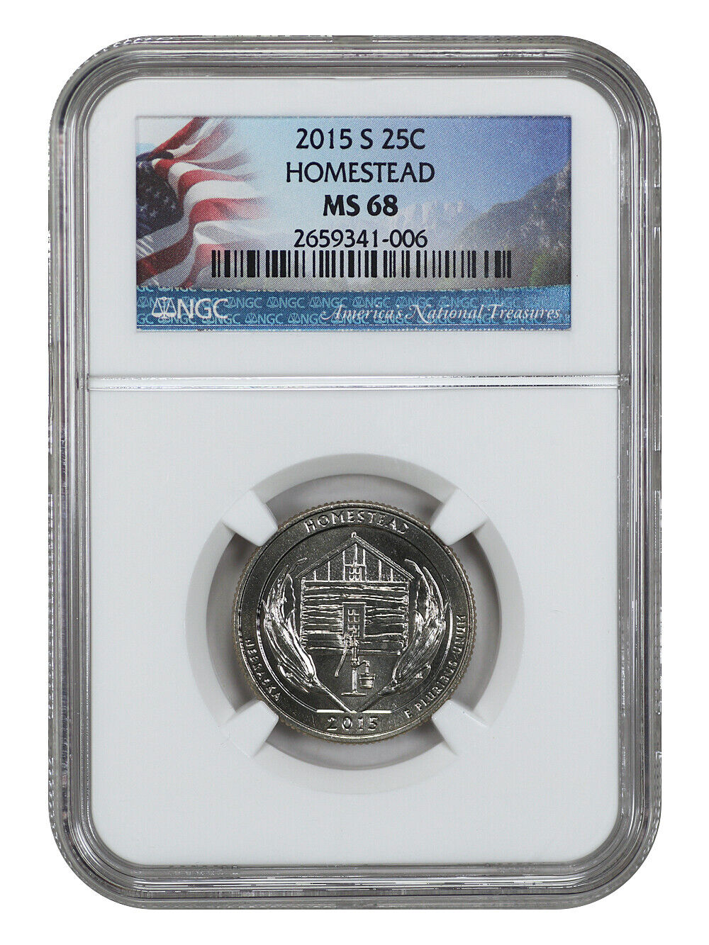 2015-S 25C Homestead NP NGC MS68 - Type 1 - Clad