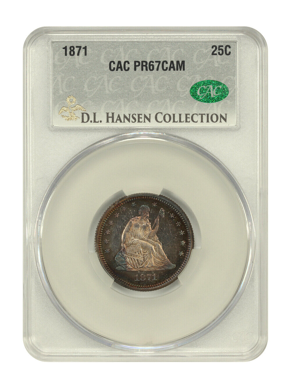 1871 25C CACG PR67CAM ex: D.L. Hansen - Liberty Seated Quarter