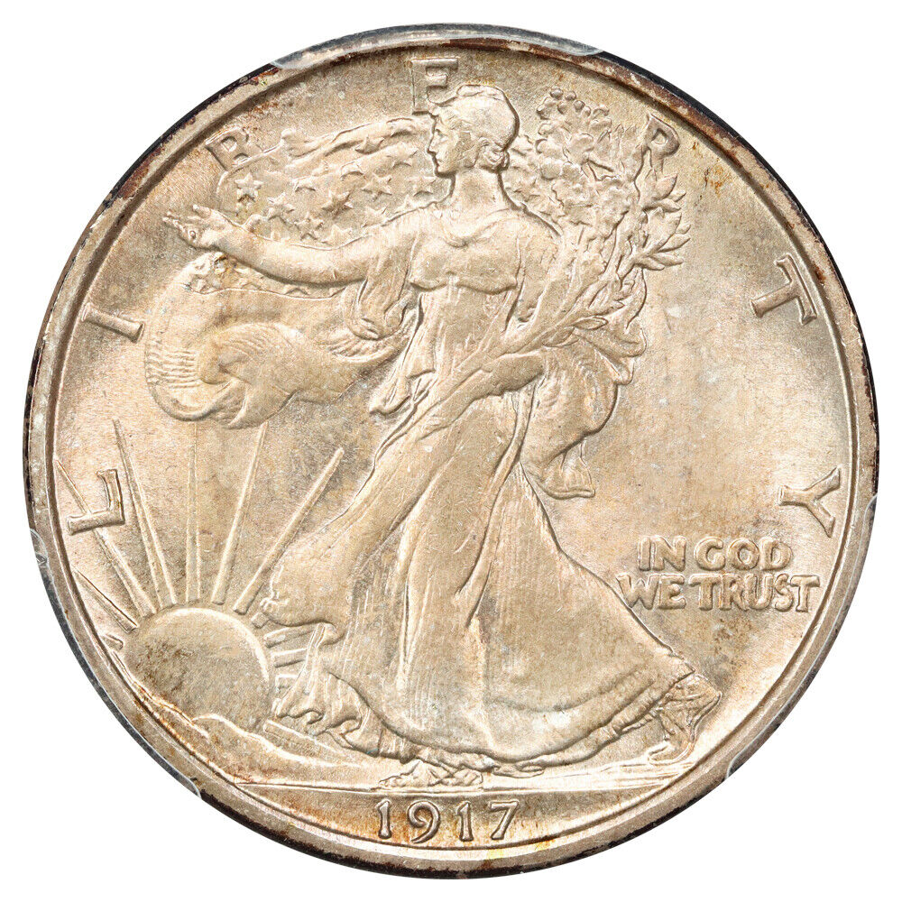 1917 50C PCGS/CAC MS65 - Walking Liberty Half Dollar