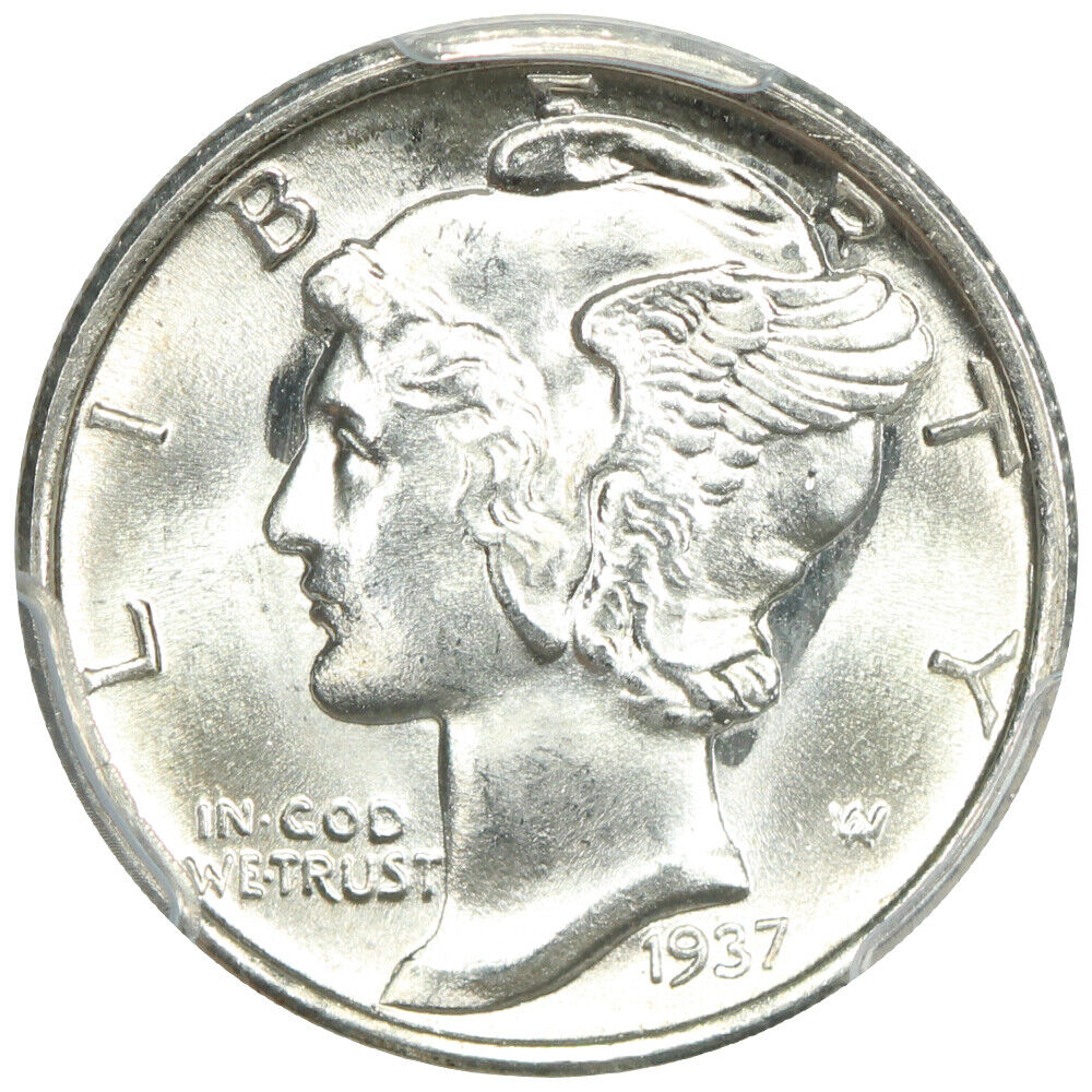 1937-S 10C PCGS MS66FB - Mercury Dime