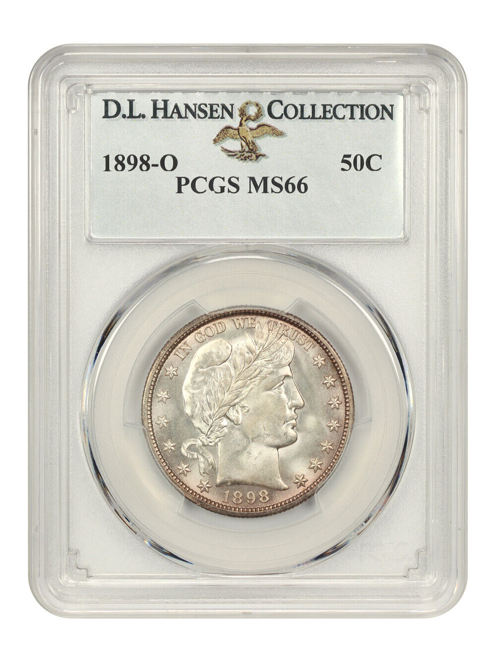 1898-O 50c PCGS MS66 ex: D.L. Hansen