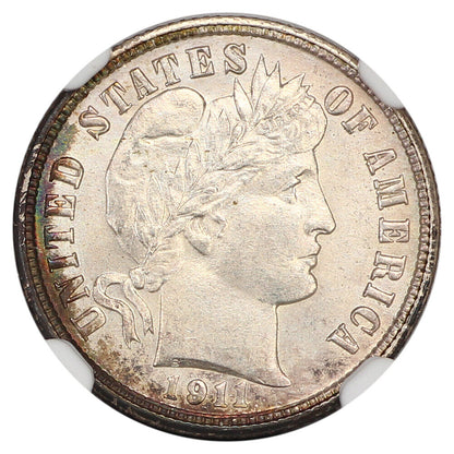 1911-D 10C NGC MS66 - Barber Dime