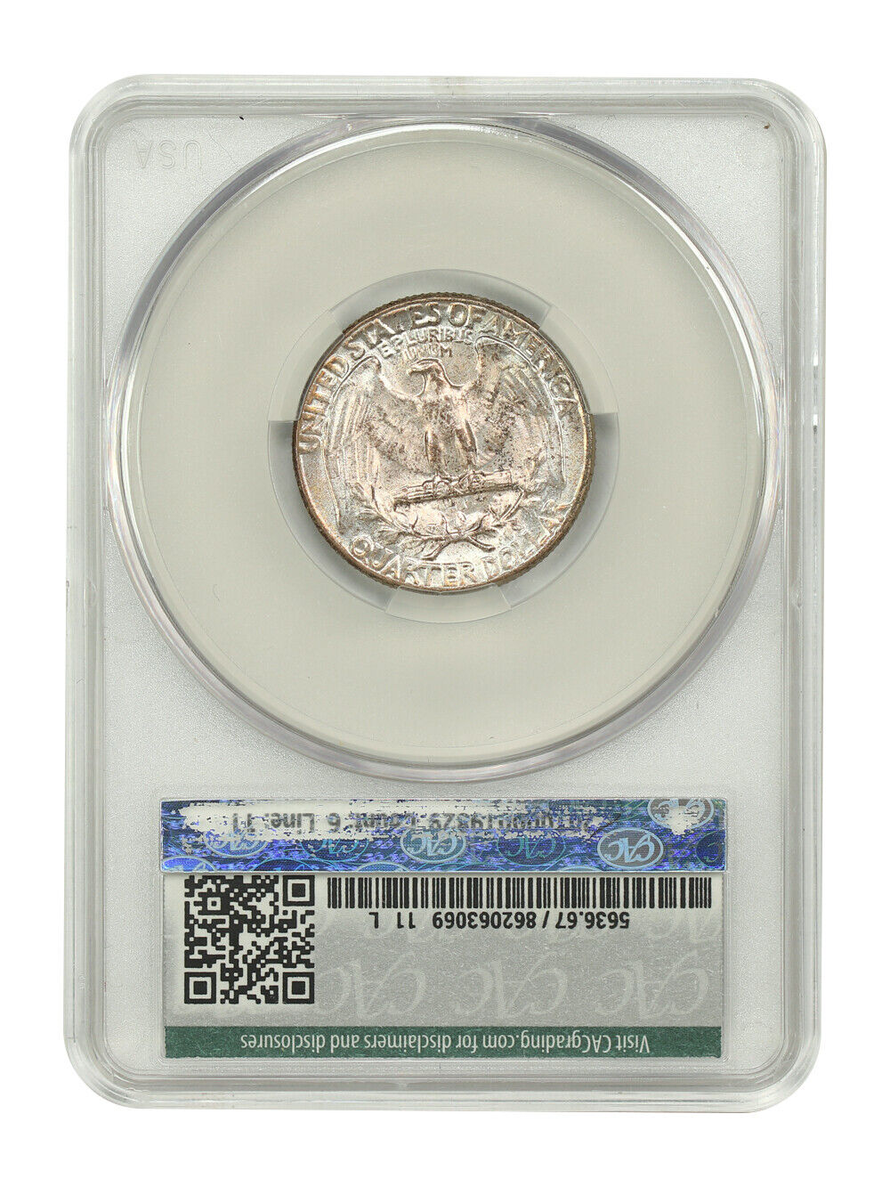 1955 25C CACG MS67 ex: D.L. Hansen - Washington Quarter