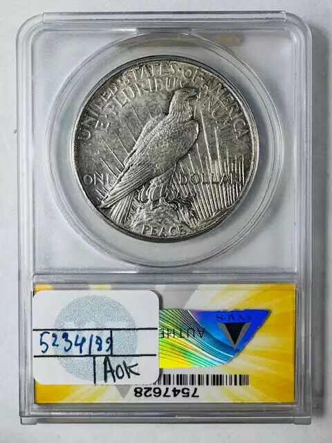 1921 P Peace Dollar ANACS AU-58