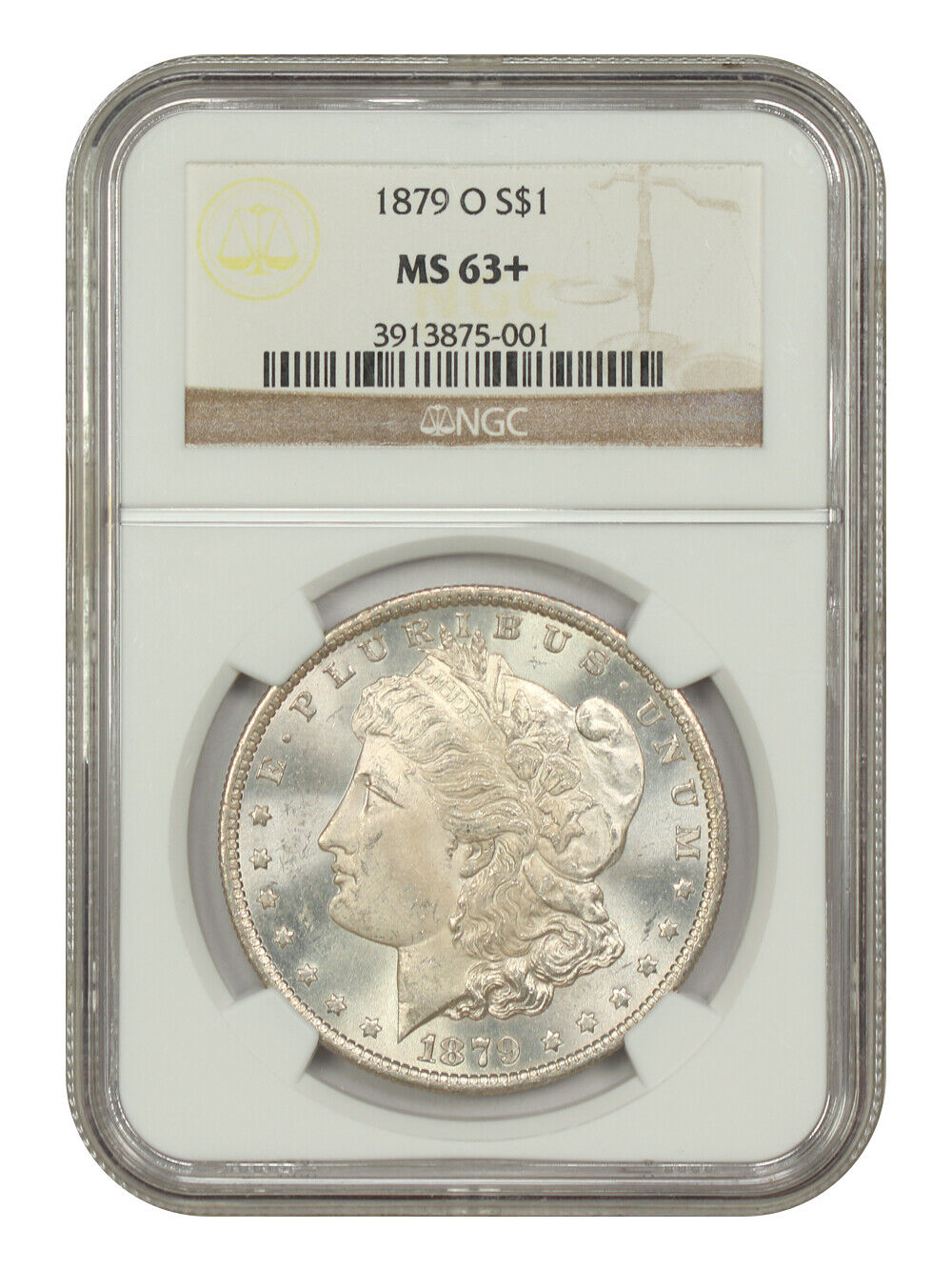 1879-O $1 NGC MS63+ - Morgan Dollar