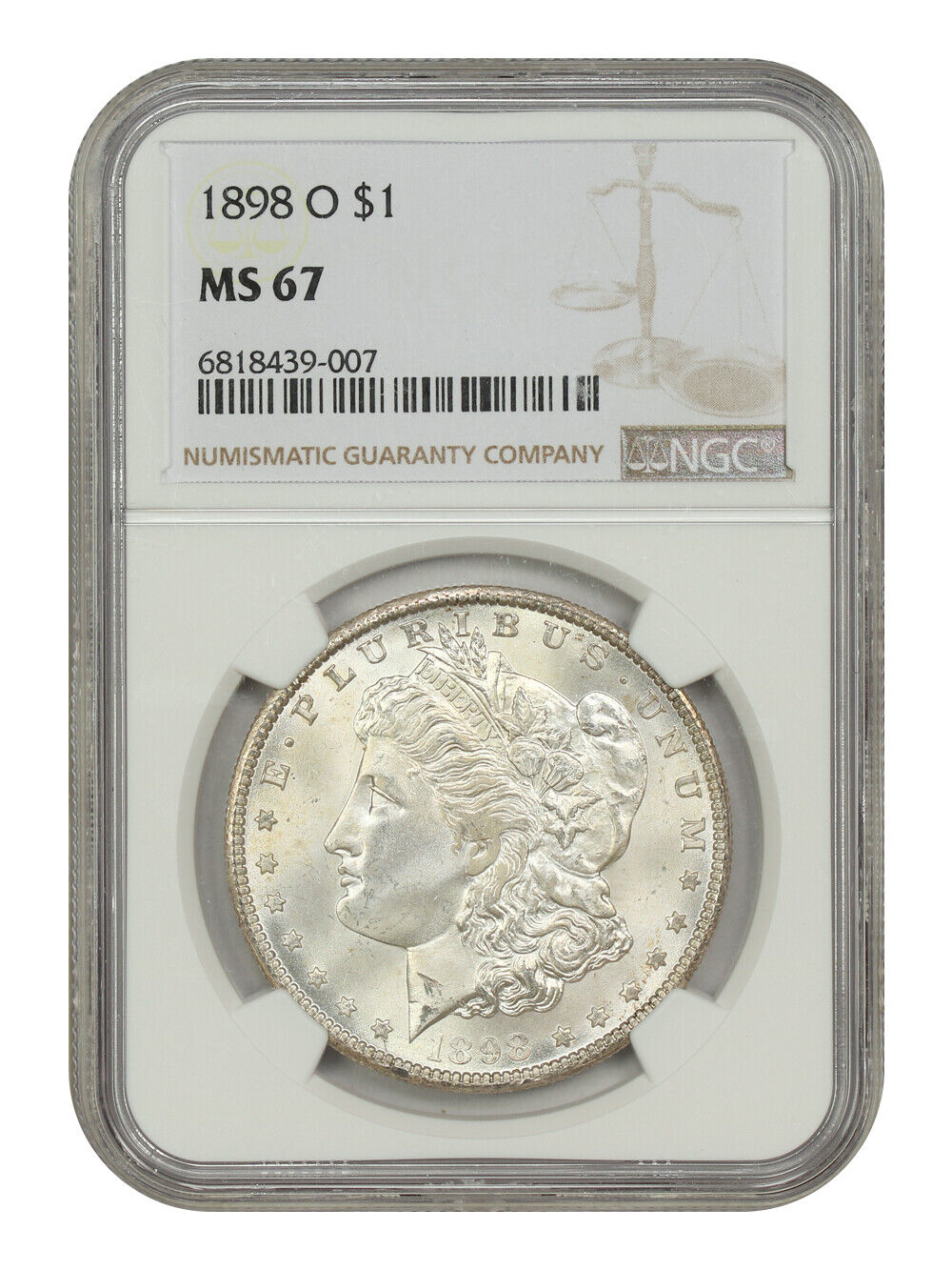 1898-O $1 NGC MS67 - Morgan Dollar