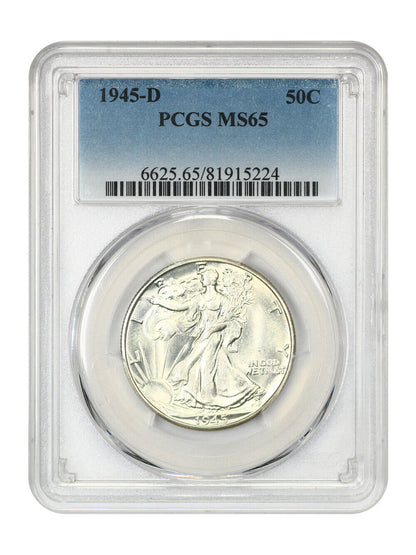 1945-D 50C PCGS MS65