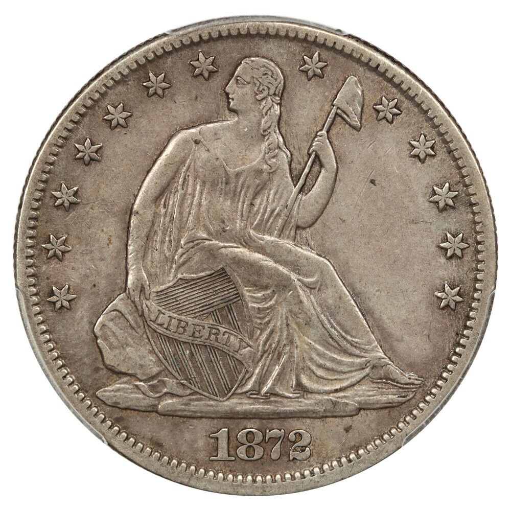 1872-CC 50C PCGS XF45 ex: D.L. Hansen