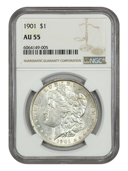 1901 $1 NGC AU55 - Morgan Dollar - Scarce Date