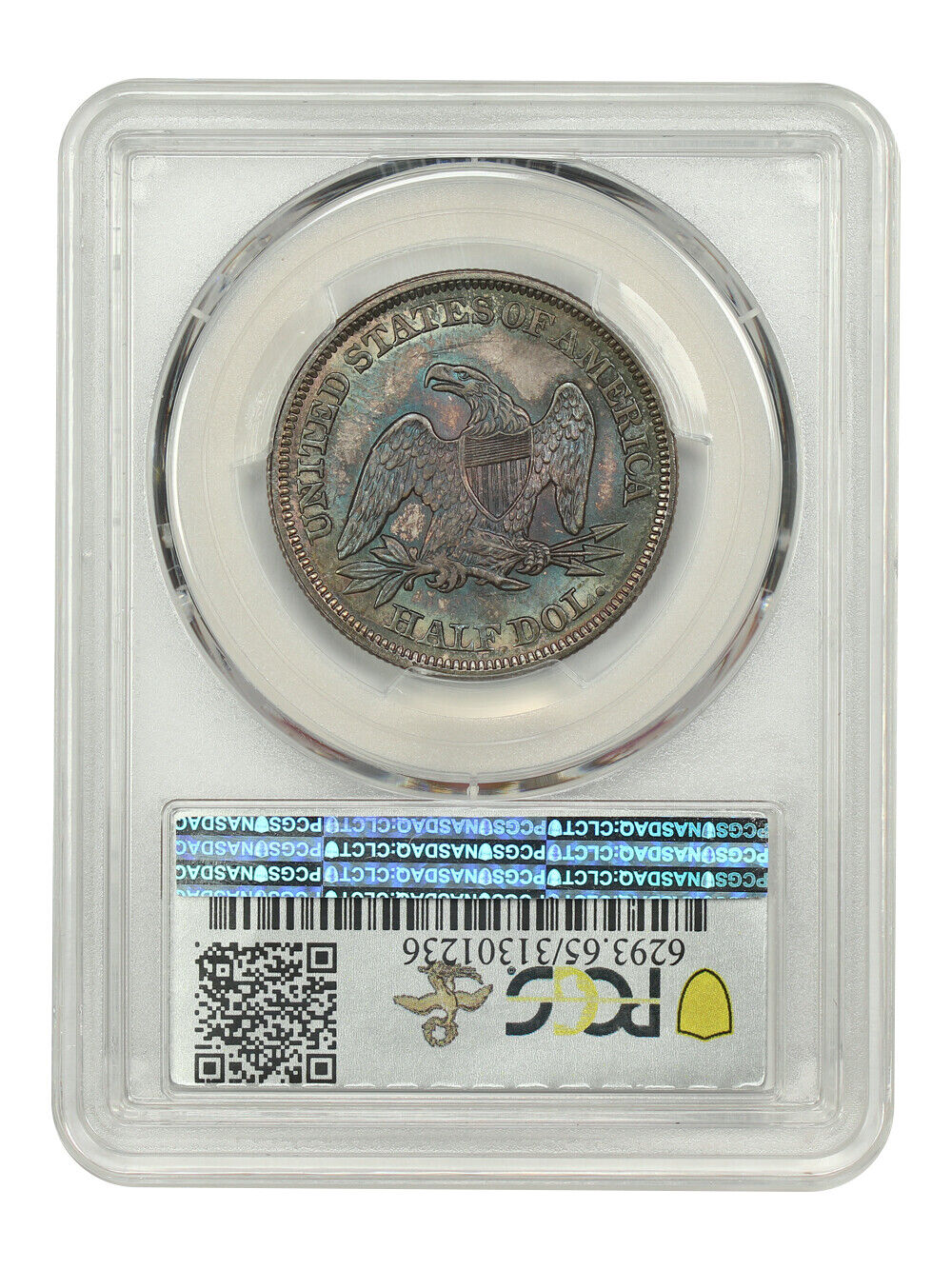 1858 50C PCGS MS65 ex: D.L. Hansen