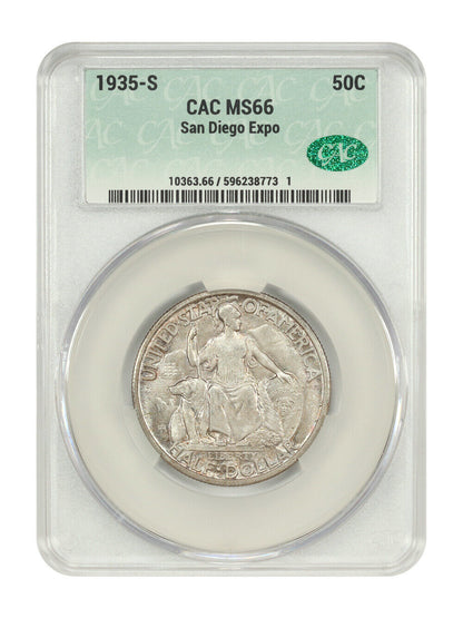 1935-S 50C San Diego CACG MS66 - Classic Silver Commemorative