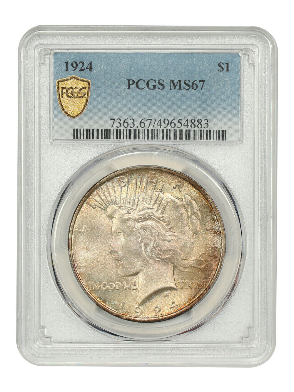 1924 $1 PCGS MS67 - Peace Dollar