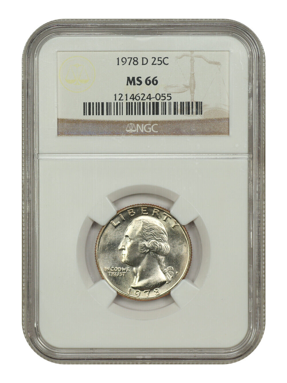 1978-D 25C NGC MS66 - Washington Quarter