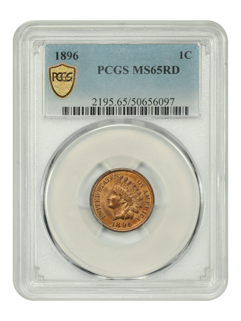 1896 1C PCGS MS65RD - Indian Cent - Desirable in Red