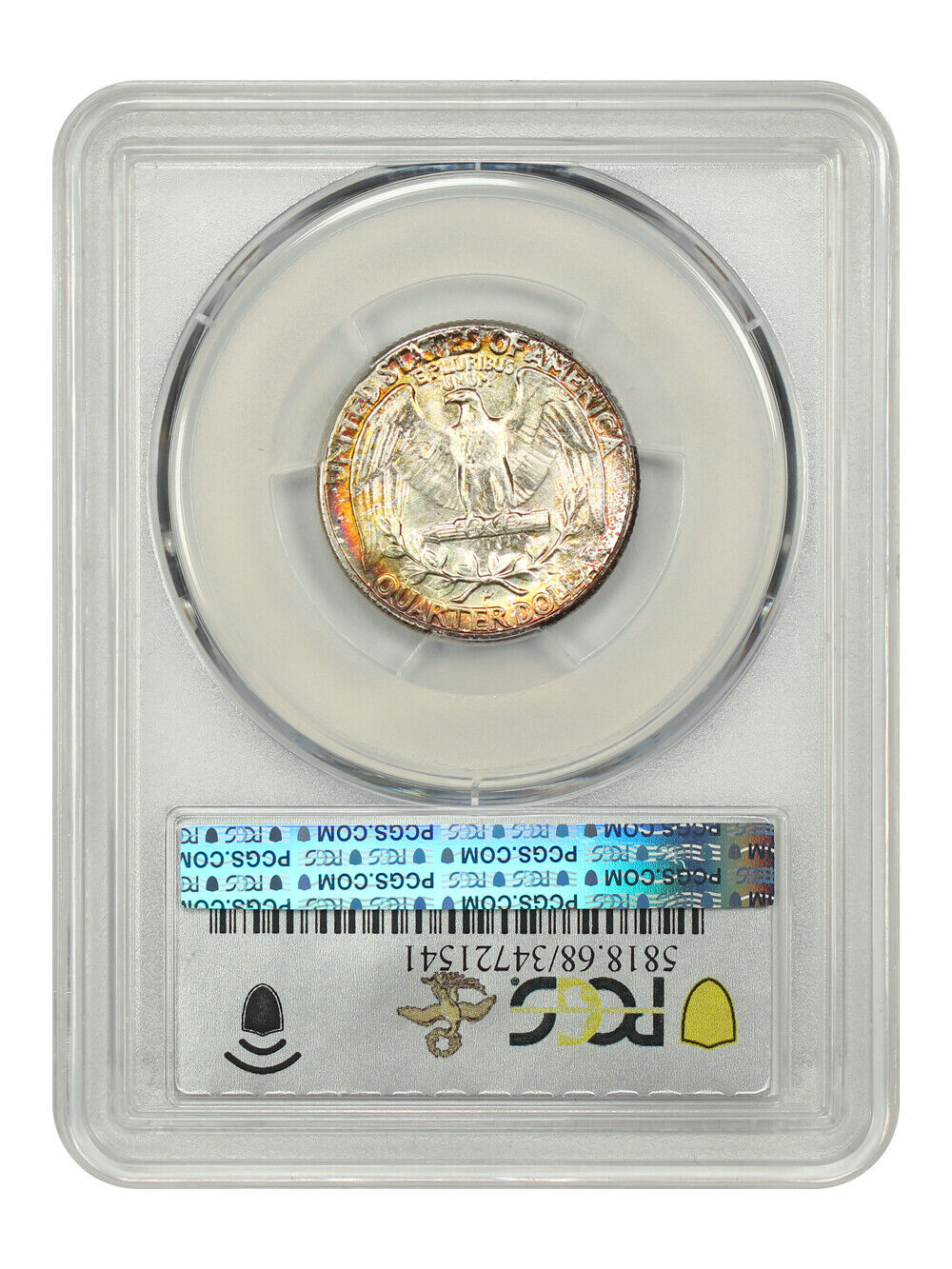 1942-D 25C PCGS MS68 ex: D.L. Hansen/Washington Rainbows - Washington Quarter