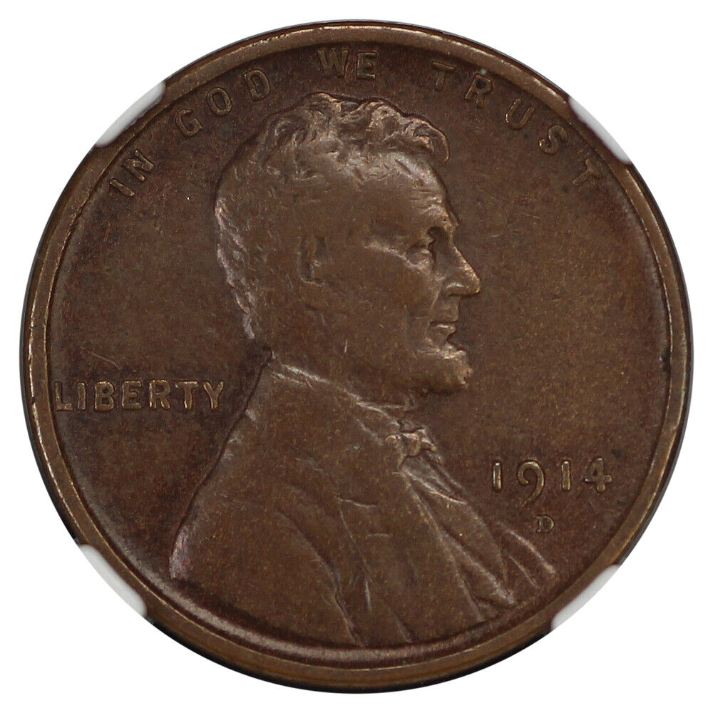 1914-D 1C NGC VF25 - Lincoln Cent (Wheat Reverse) - Key Date