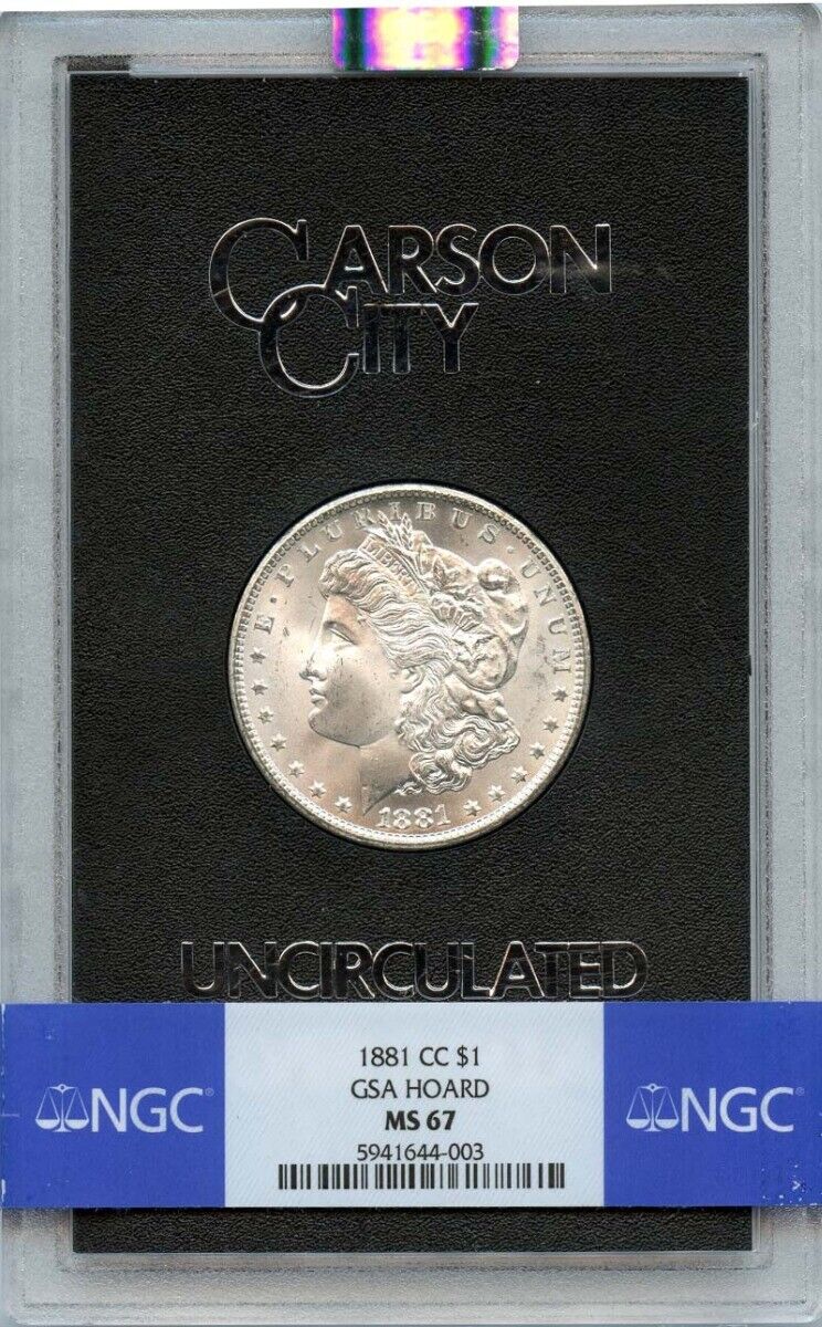 1881-CC Morgan Dollar GSA HOARD S$1 NGC MS67