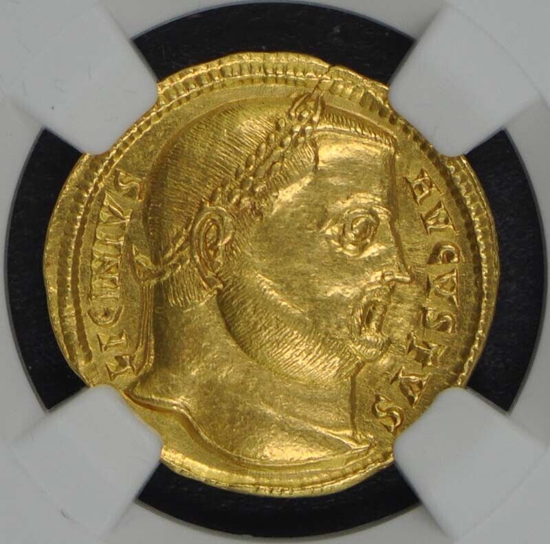 Licinius I, AD 308-324 ROMAN EMPIRE AV Aureus NGC AU50