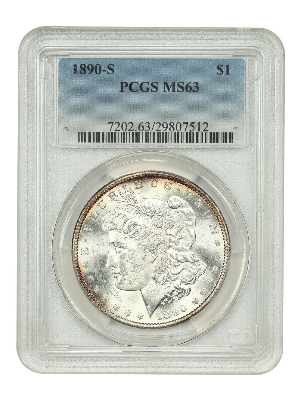 1890-S $1 PCGS MS63 - Morgan Dollar