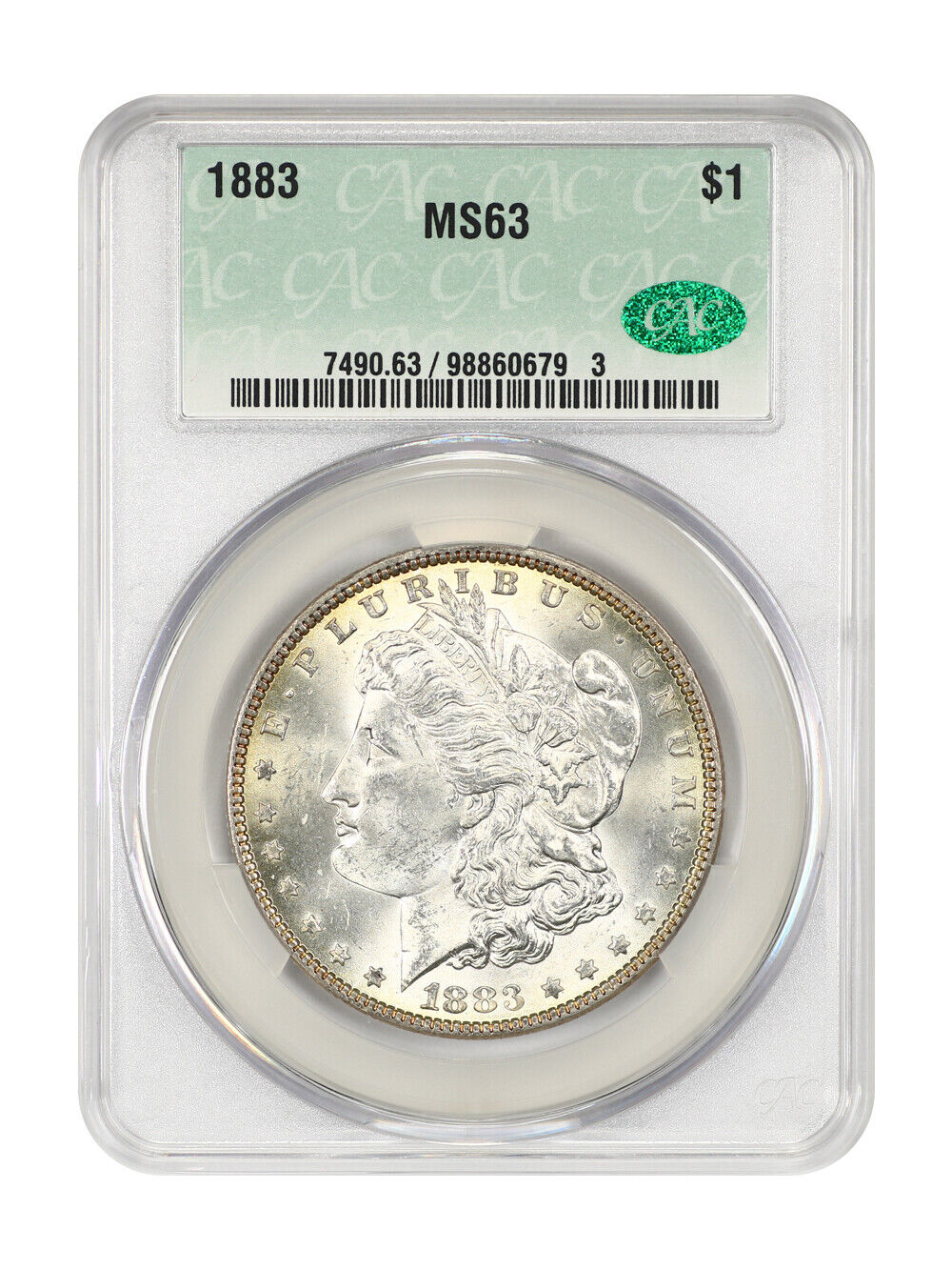 1883 $1 CACG MS63