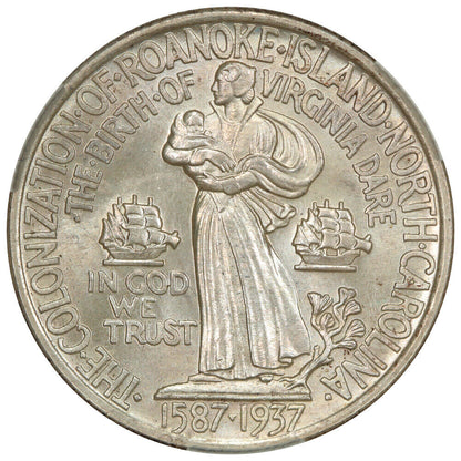 1937 50C Roanoke CACG MS66 - Classic Silver Commemorative