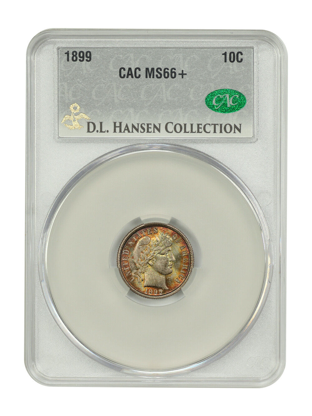 1899 10C CACG MS66+ ex: D.L. Hansen - Barber Dime