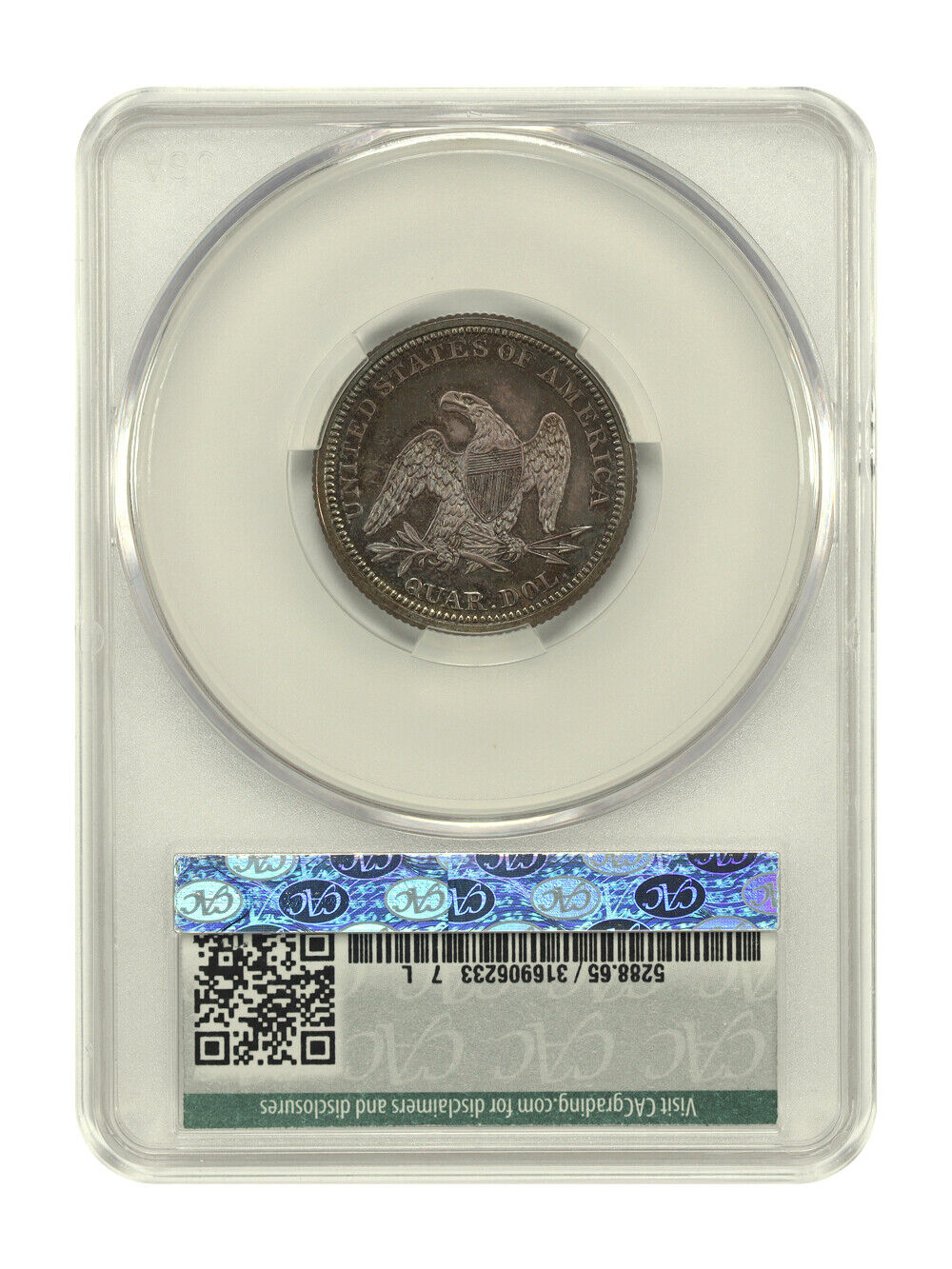 1860 25C CACG PR65 ex: D.L. Hansen - Liberty Seated Quarter