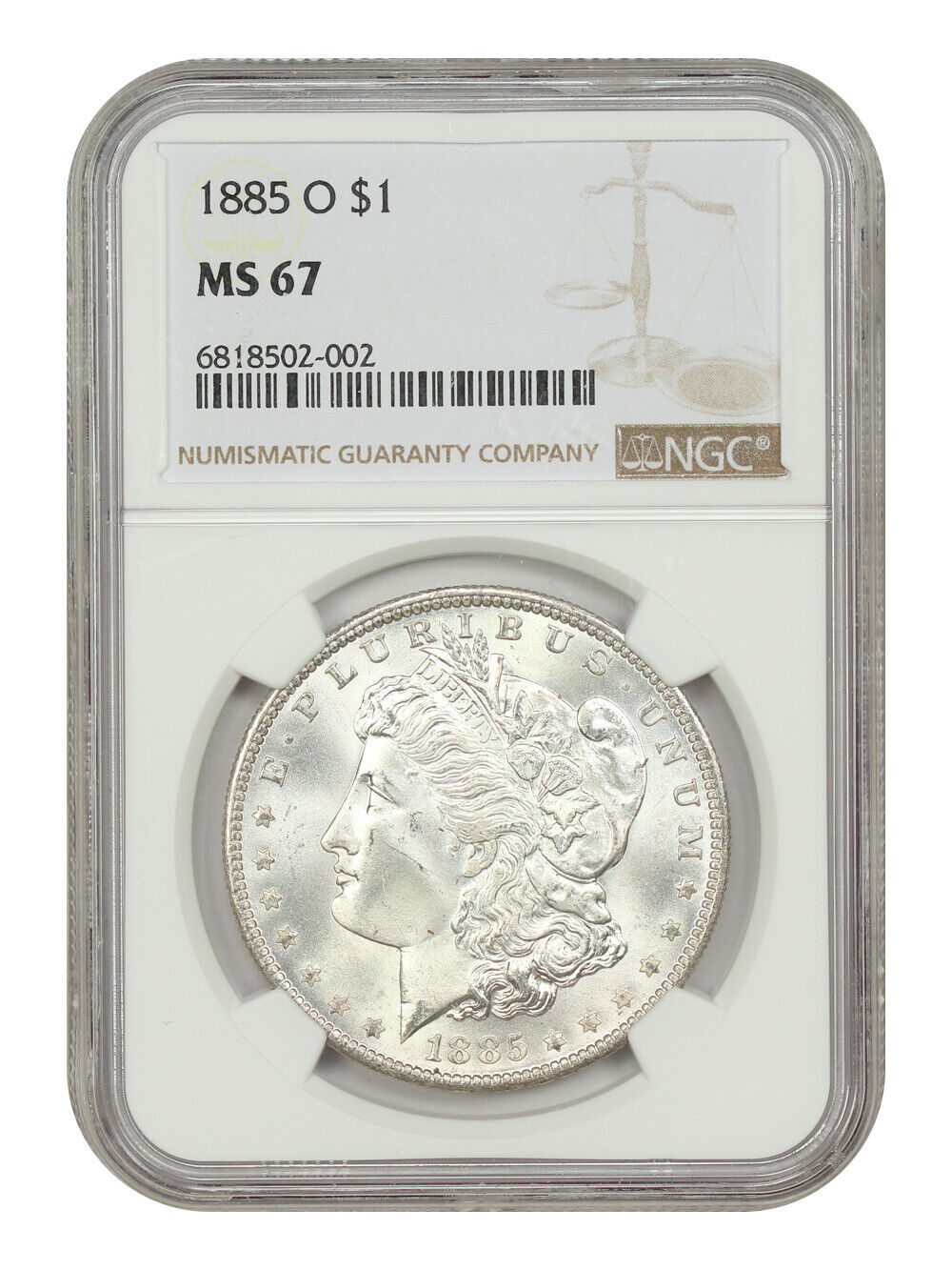 1885-O $1 NGC MS67 - Morgan Dollar