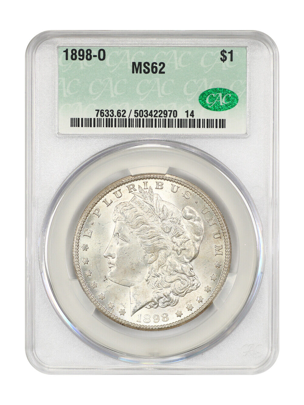 1898-O $1 CACG MS62