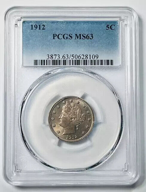 1912 P Liberty Head Nickel PCGS MS-63