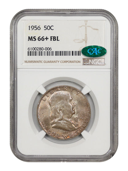 1956 50C NGC/CAC MS66+FBL