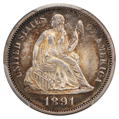 1891 10C PCGS MS64 - Liberty Seated Dime