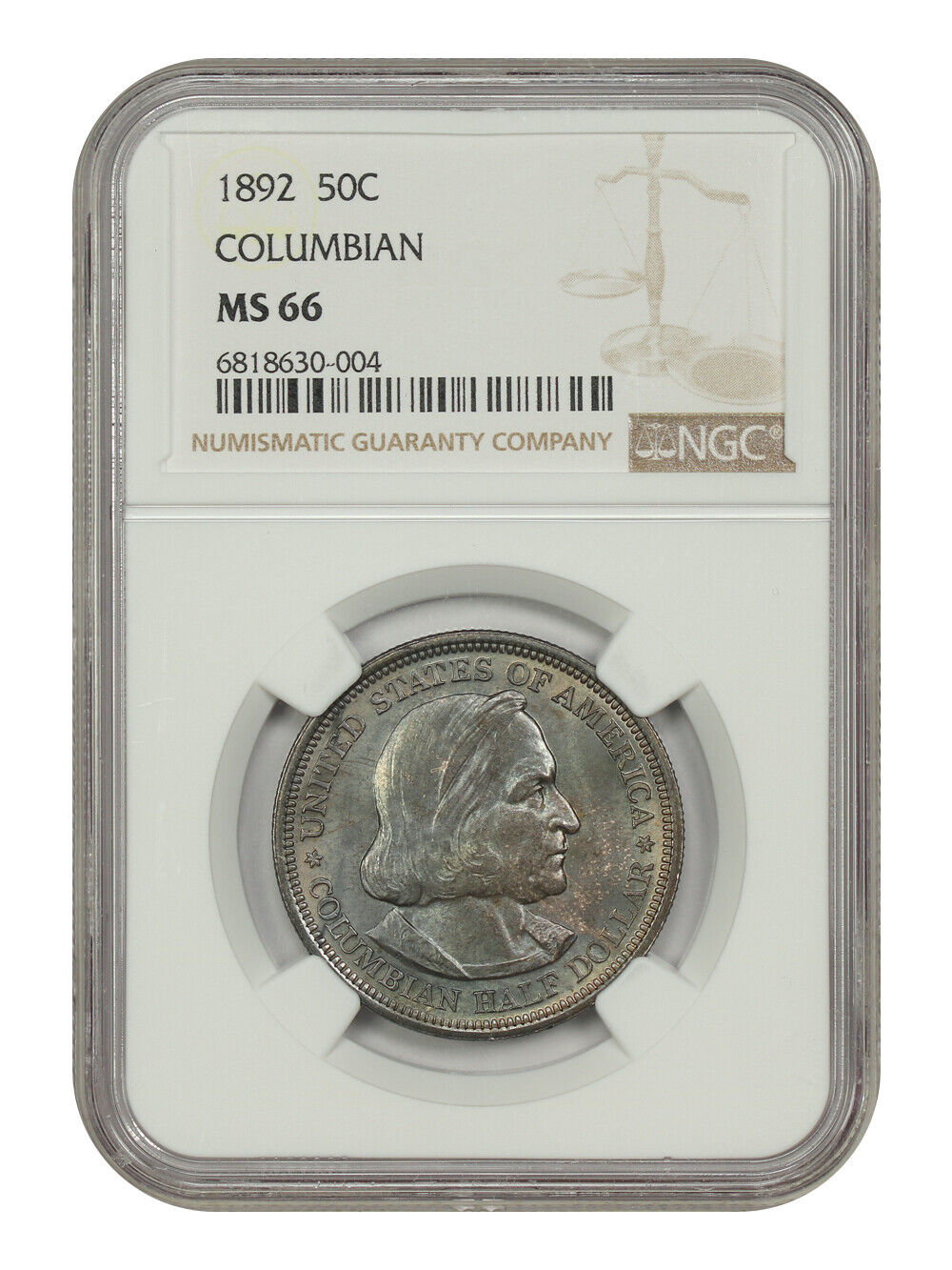 1892 50C Columbian NGC MS66 - Classic Silver Commemorative