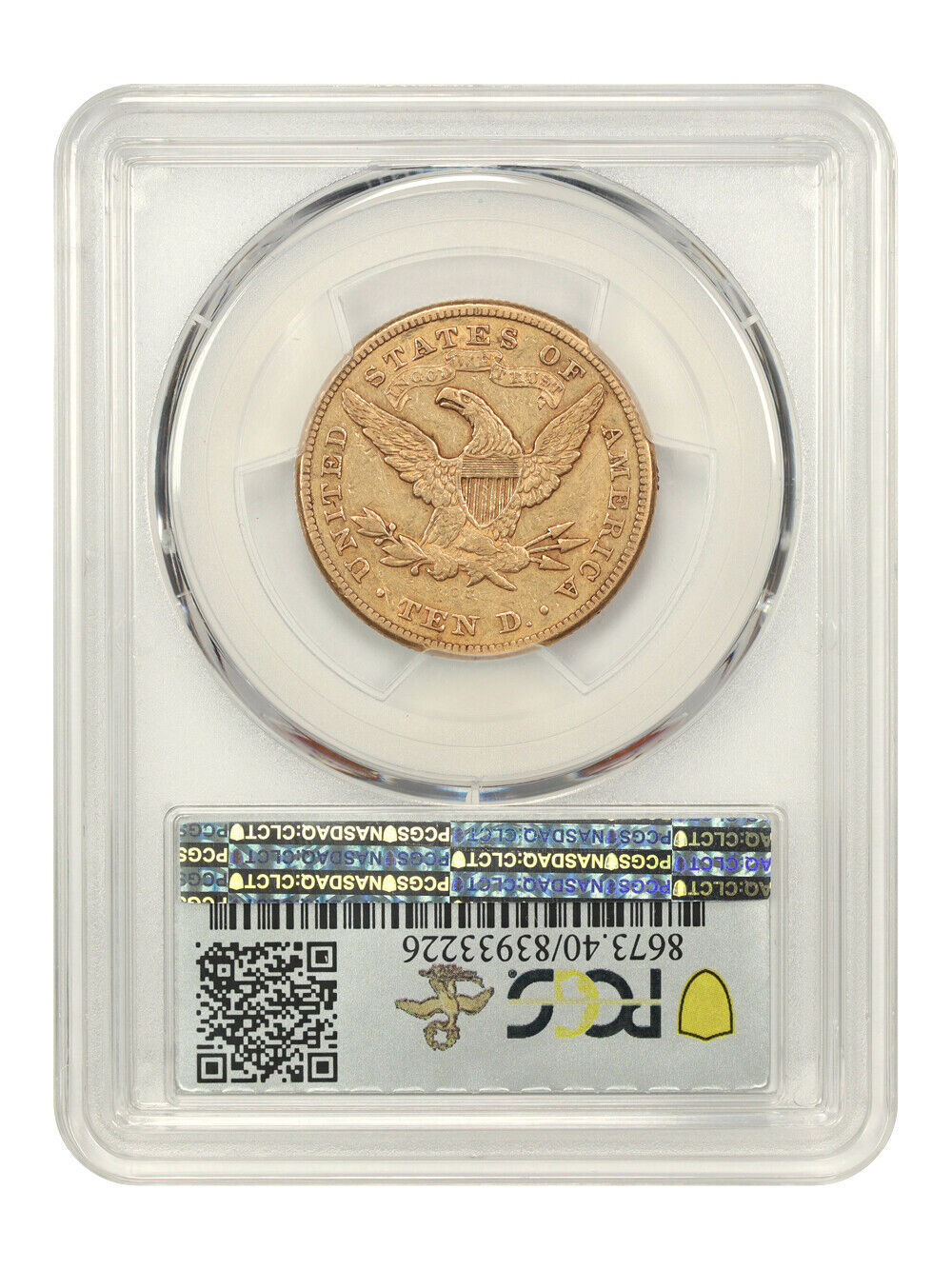 1875-CC $10 PCGS XF40 ex: D.L. Hansen